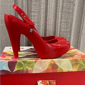 Red Melissa Pumps